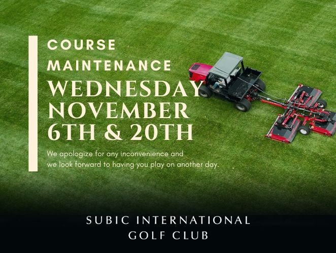 COURSE MAINTENANCE in November, 2019