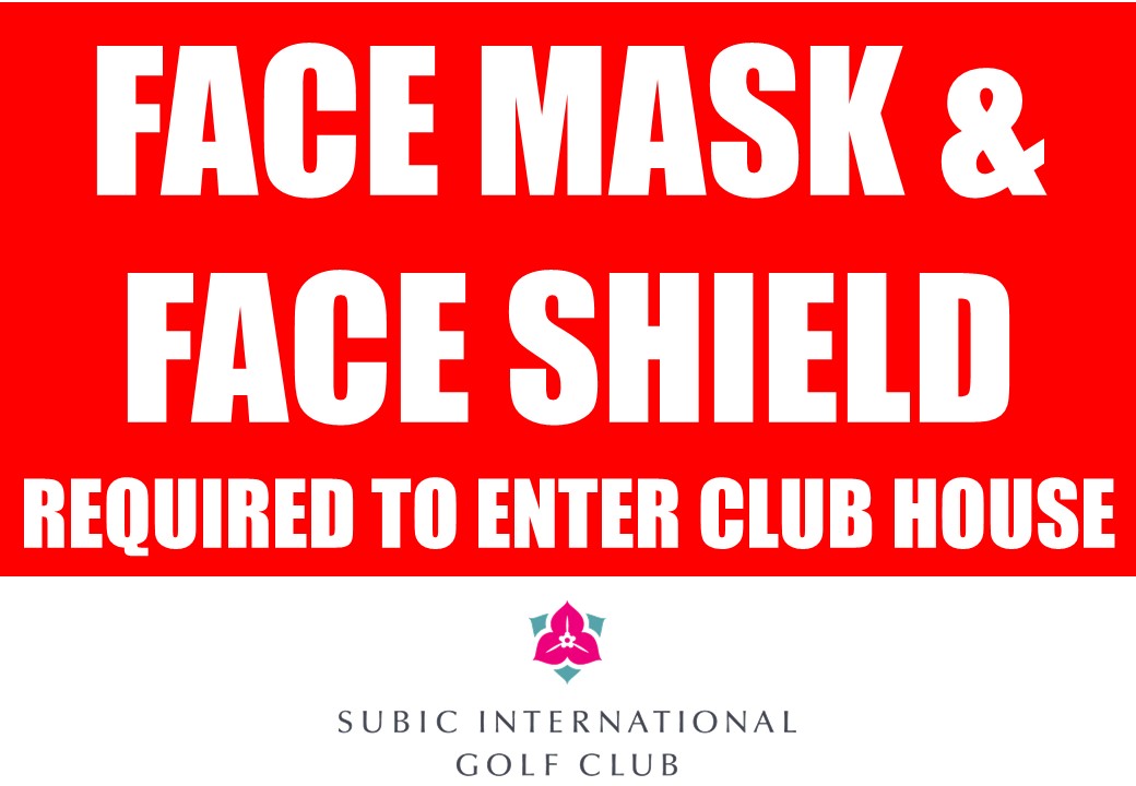 FULL face shield within our Club House