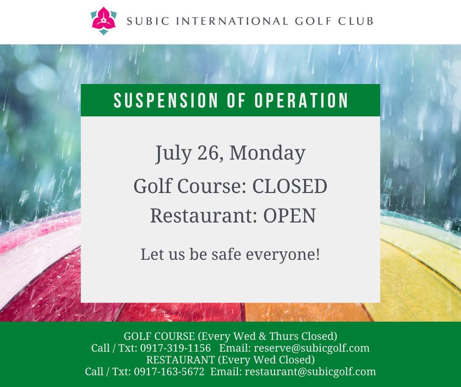 Suspension of Operation 7/26